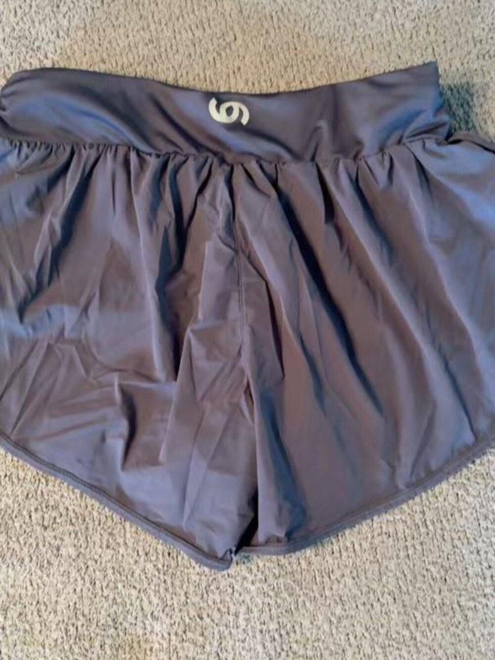 Cadmus Athletic Running Shorts Navy Slate Blue Dual Layer Elastic Waist M